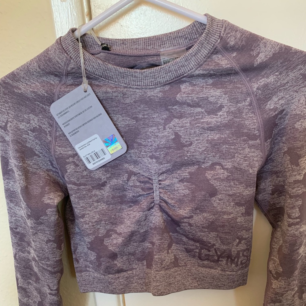 NWT gymshark seamless long sleeve crop💜